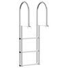vidaXL 3-Traps Steigerladder Zilver 45 x 11,5 x 134 cm Aluminium