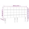 vidaXL Hoofdbord donkerbruin 180x5x118/128 cm stof
