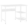 vidaXL Computerbureau 105x50x72 cm MDF en metaal wit