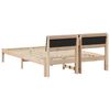 vidaXL Bedframe Bruin en taupe 140 x 190 cm Massief grenenhout