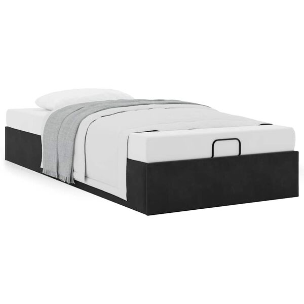 vidaXL Bedframe zonder matras 90x190 cm fluweel zwart