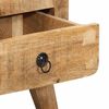 vidaXL Nachtkastje 2 st 40x32x46 cm massief hout ruw mangohout