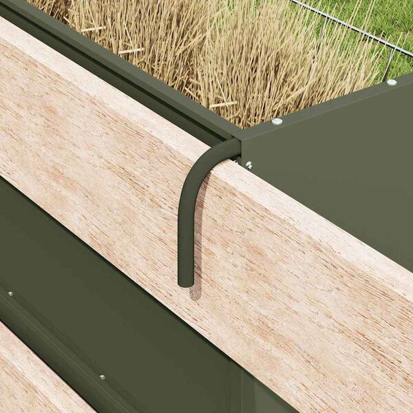 vidaXL Hooi Feeder Olijf Groen 71 x 33 x 70 cm Koudgewalst Staal