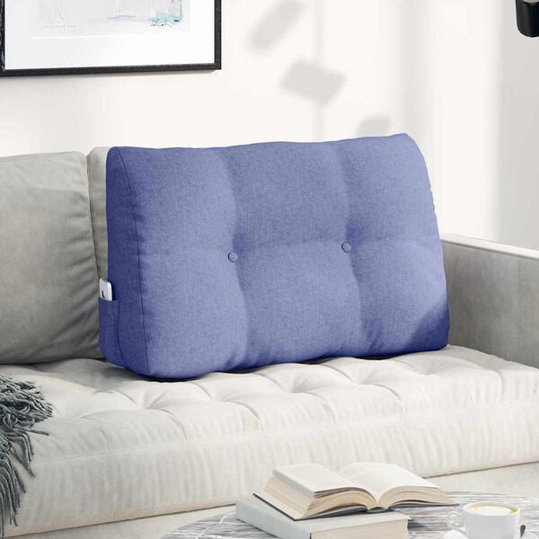 vidaXL Rugkussen Jeans Blauw 80 x 24 x 50 cm Stof