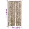 vidaXL Vliegengordijn 100x200 cm chenille beige en bruin