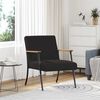 vidaXL Fauteuil Zwart 59 x 75 x 78 cm Krullend Wol-achtig Stof