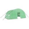 vidaXL Kas met stalen frame groen 24 m&sup2; 6x4x2,85 m
