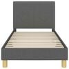 vidaXL Bedframe voor kinderen met hoofdbord Donkergrijs 80 x 160 cm