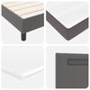vidaXL Boxspringbed met matras Grijs 100 x 200 cm Kunstleer