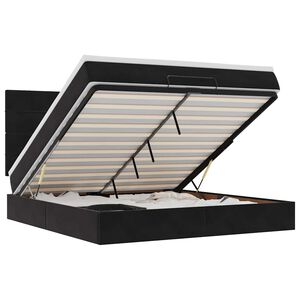 vidaXL Ottoman bed met matrassen 180x200cm fluweel zwart