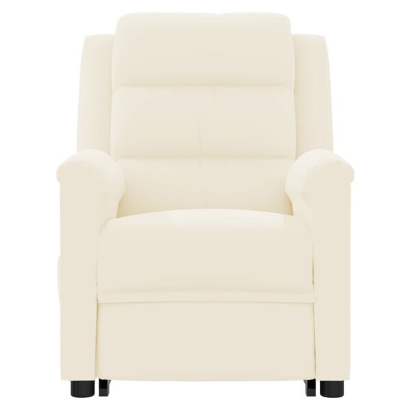 vidaXL Sta-op-massagestoel kunstleer cr&egrave;mekleurig