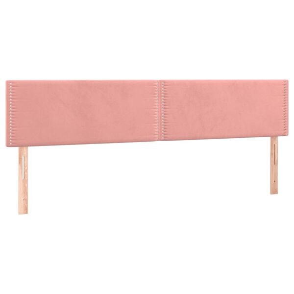vidaXL Hoofdborden 2 st 90x5x78/88 cm fluweel roze