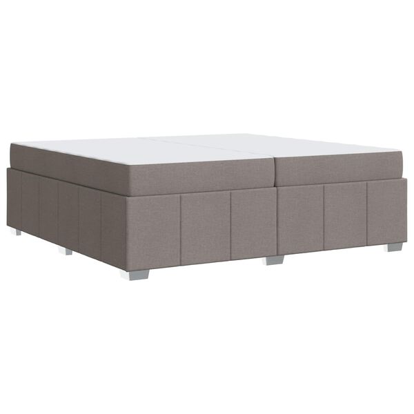 vidaXL Bedframe met matras Taupe 200 x 200 cm Stof