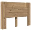 vidaXL Hoofdbord Kast met LED Artisan Eik Bewerkt hout