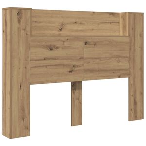 vidaXL Hoofdbord Kast met LED Artisan Eik Bewerkt hout