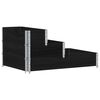 vidaXL Verhoogde plantenbak 3-laags 120x80 cm massief grenenhout zwart