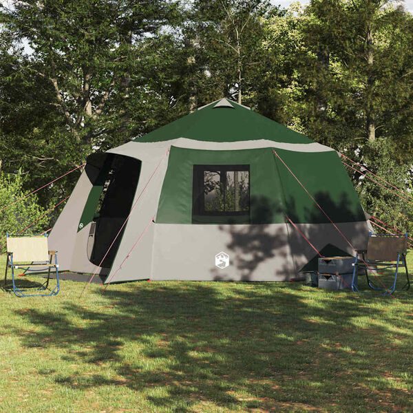 vidaXL Huisje Tent met dak Groen en Grijs 500 x 500 x 294 cm