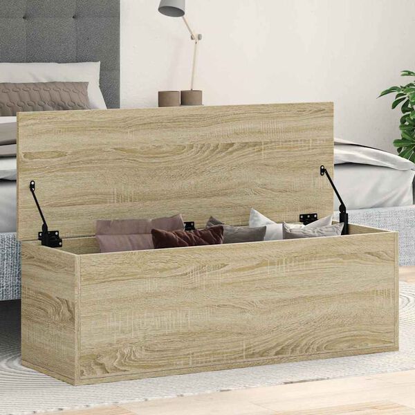 vidaXL Opbergbox 102x35x35 cm bewerkt hout sonoma eikenkleurig