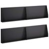 vidaXL Keerwand 4 st 80 x 12 x 40 cm Staal Zwart