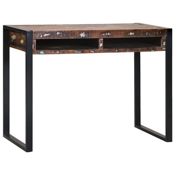 vidaXL Plafondtafel met plank Multikleur Massief gerecycled hout