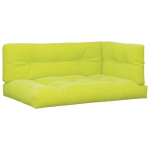 vidaXL Palletkussens 3 st stof heldergroen