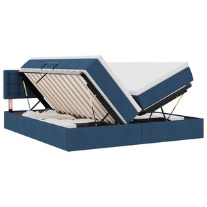 vidaXL LED Opslagbed met Matras Blauw 180 x 200 cm Stof