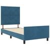 vidaXL Boxspringbed met hoofdeinde Donkerblauw 90 x 190 cm Fluweel