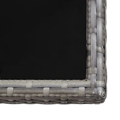 vidaXL 17-delige Tuinset met kussens poly rattan grijs
