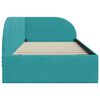 vidaXL Hoekbedframe Turquoise 100 cm x 200 cm Polyester en multiplex