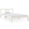 vidaXL Bedframe massief hout wit 100x200 cm