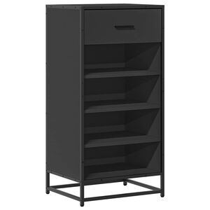 vidaXL Schoenenrek 48x38x97,5 cm bewerkt hout zwart
