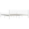 vidaXL Bedframe metaal wit 200x200 cm