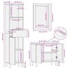 vidaXL Badkamer Sets met lade Witte Was Afwerking Massief Mango Hout