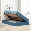 vidaXL Opbergbed met matras Donkerblauw 120 x 200 cm Fluweel