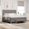 vidaXL Boxspring bed met matras met hoofdeinde Taupe 180 x 200 cm Stof