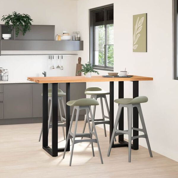 vidaXL Bartafel rechthoekig 180x80x102 cm massief eikenhout lichtbruin