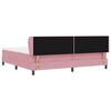 vidaXL Boxspringbed met matras Roze 200 x 200 cm Fluweel