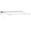 vidaXL Handmatige Luifelhouder met LED's Wit 3,5 x 2,5 m Aluminium