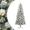 vidaXL Kunstmatige Inklapbare Kerstboom 300 LED's Groen en Wit 240 cm