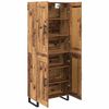 vidaXL Hoge kast Oudhout 69,5 x 34 x 180 cm Bewerkt hout