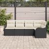vidaXL Tuin Sofa Set Zwart poly rattan