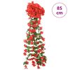 vidaXL Bloemenslingers 3 st 85 cm rood
