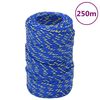 vidaXL Boottouw 2 mm 250 m polypropyleen blauw