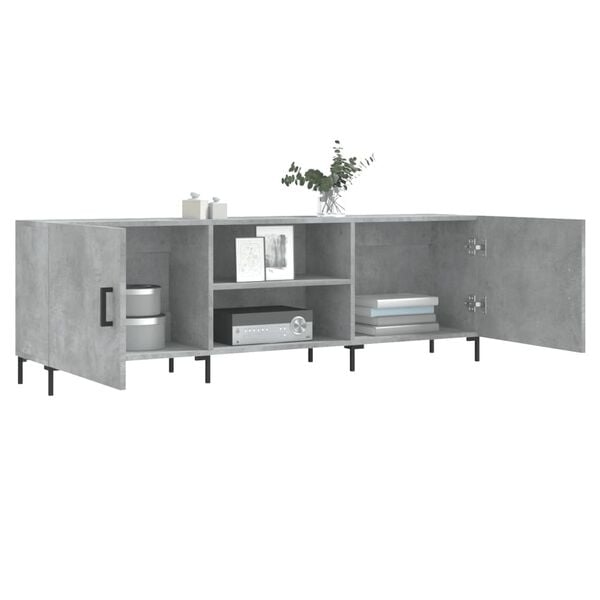 vidaXL Tv-meubel 150x30x50 cm bewerkt hout betongrijs
