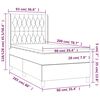 vidaXL Boxspring met matras en LED fluweel roze 90x200 cm