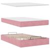 vidaXL Ottoman bed met matrassen 120x190cm fluweel roze