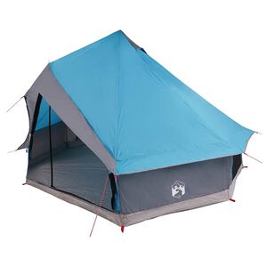 vidaXL Tipi Tent 8-persoons Blauw taft
