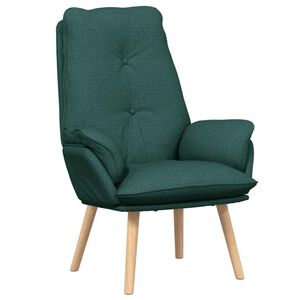 vidaXL Fauteuil Donkergroen 69 x 74 x 93 cm Stof en multiplex