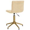 vidaXL Eetkamerstoelen draaibaar 4 st fluweel cr&egrave;mekleurig