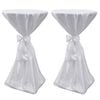 vidaXL Statafelhoes met strik 60cm Wit (2 stuks)